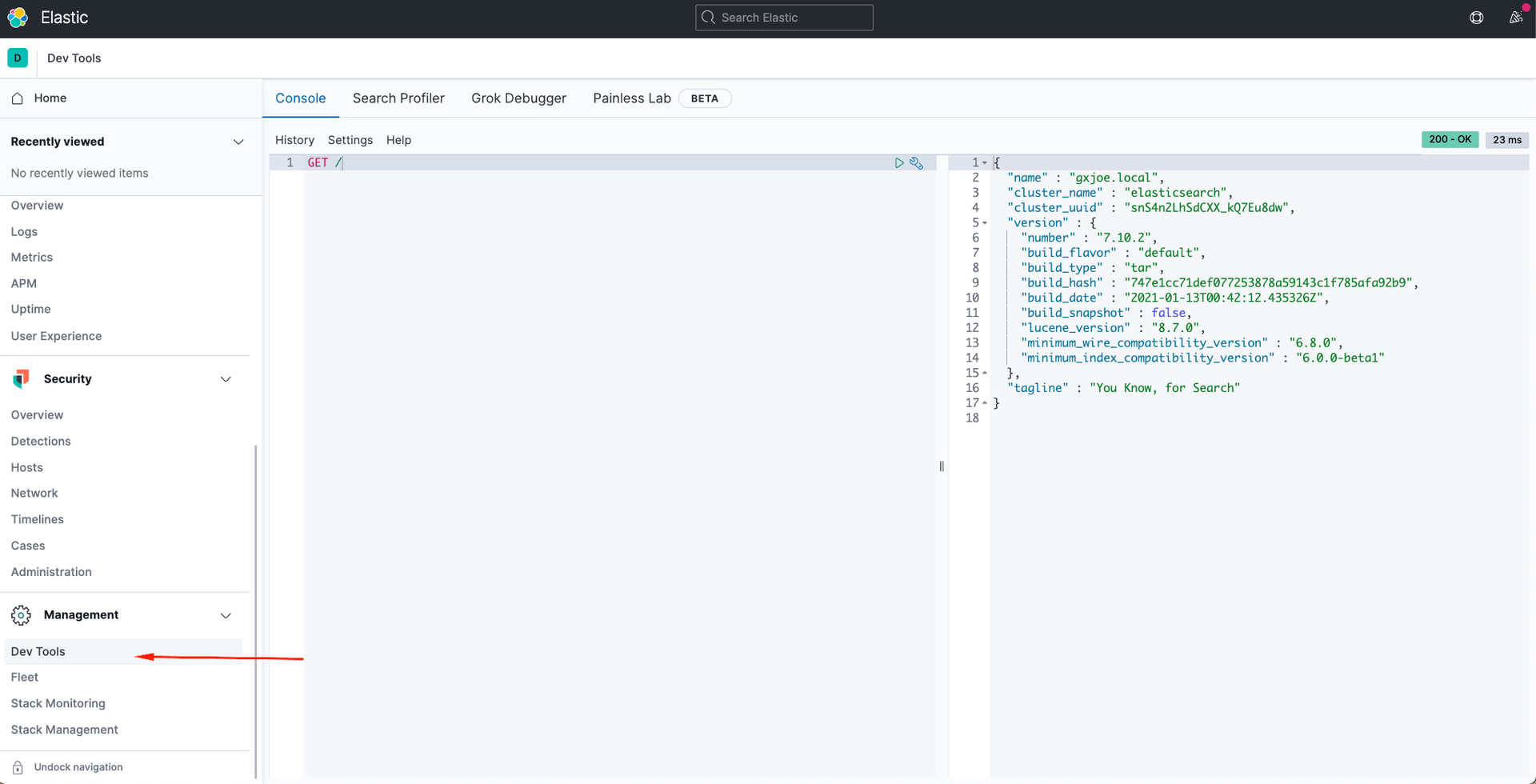 Newer version of Kibana