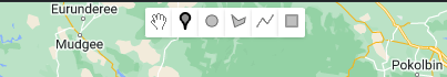 The default MARKER, CIRCLE, POLYGON, POLYLINE, and RECTANGLE drawing modes.